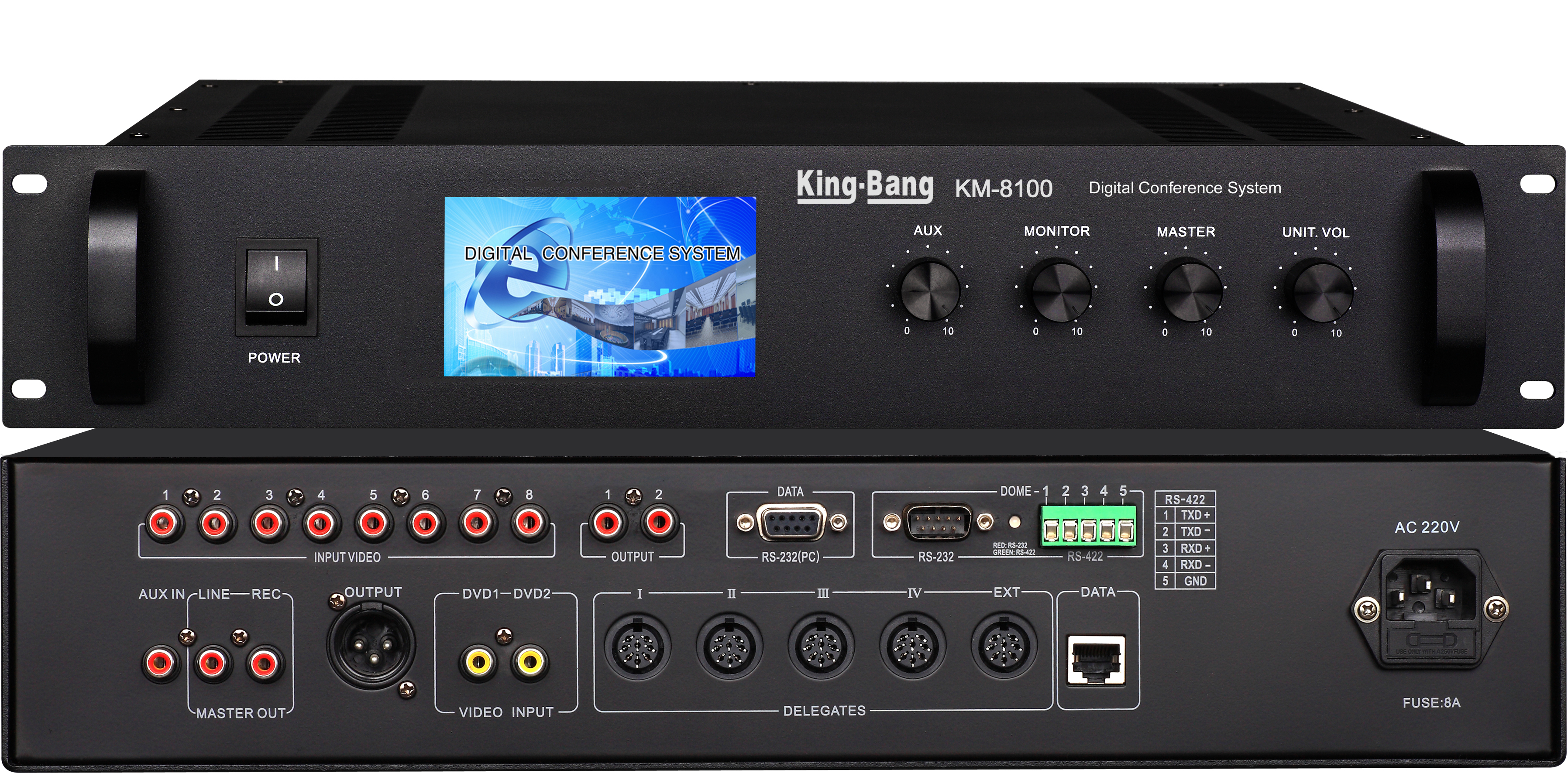 觸摸屏會議系統主機KM-8100